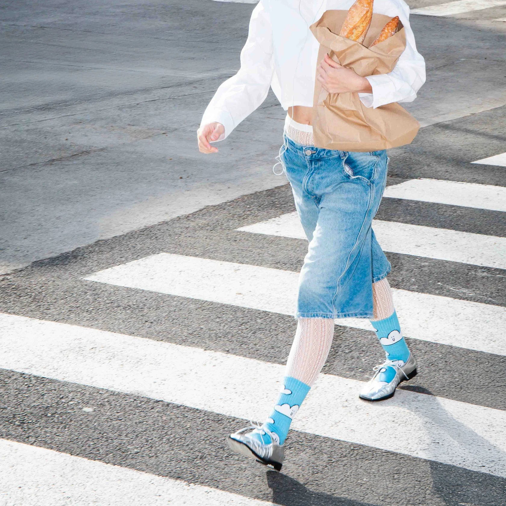 Eat My Socks: Crew Socks - Cloud