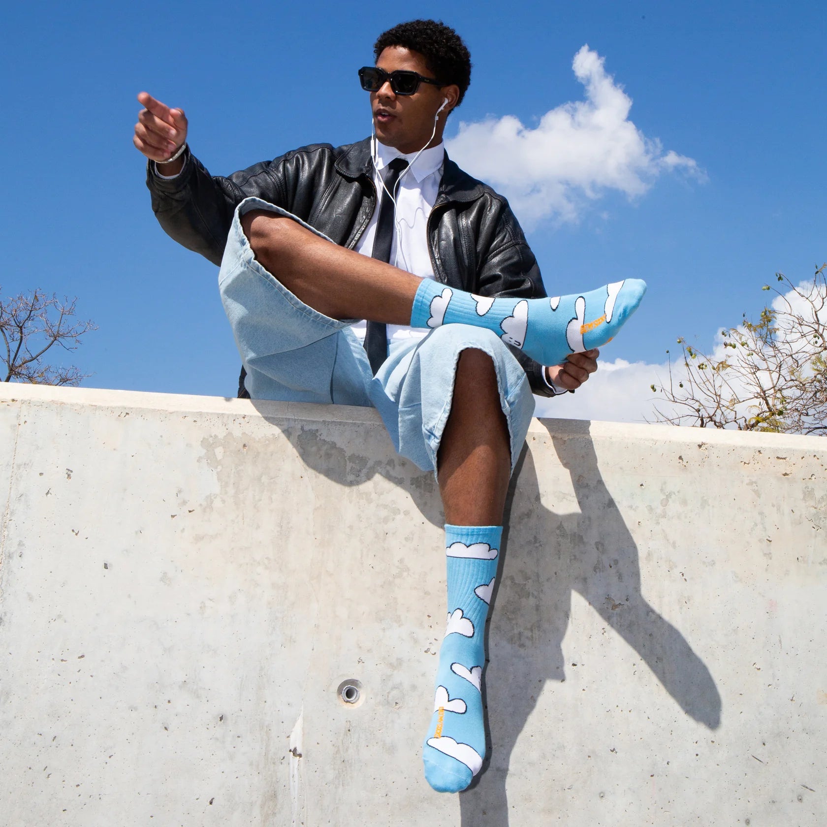 Eat My Socks: Crew Socks - Cloud