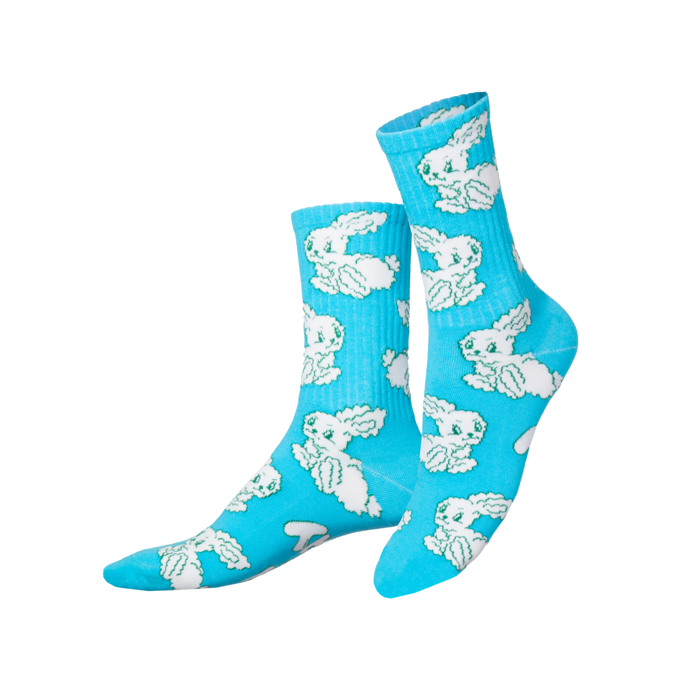 Eat My Socks Crew Socks - Late Bunny