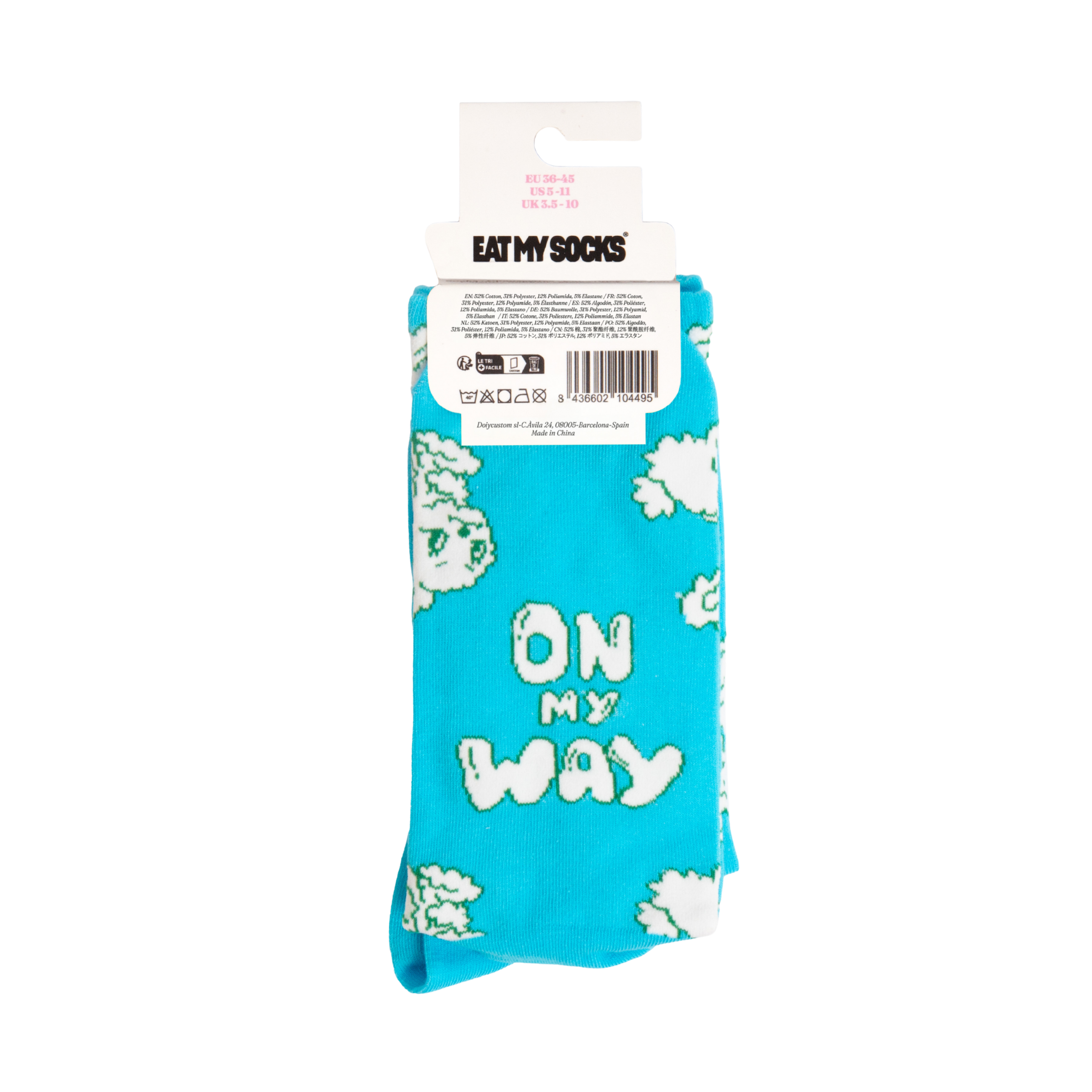 Eat My Socks Crew Socks - Late Bunny