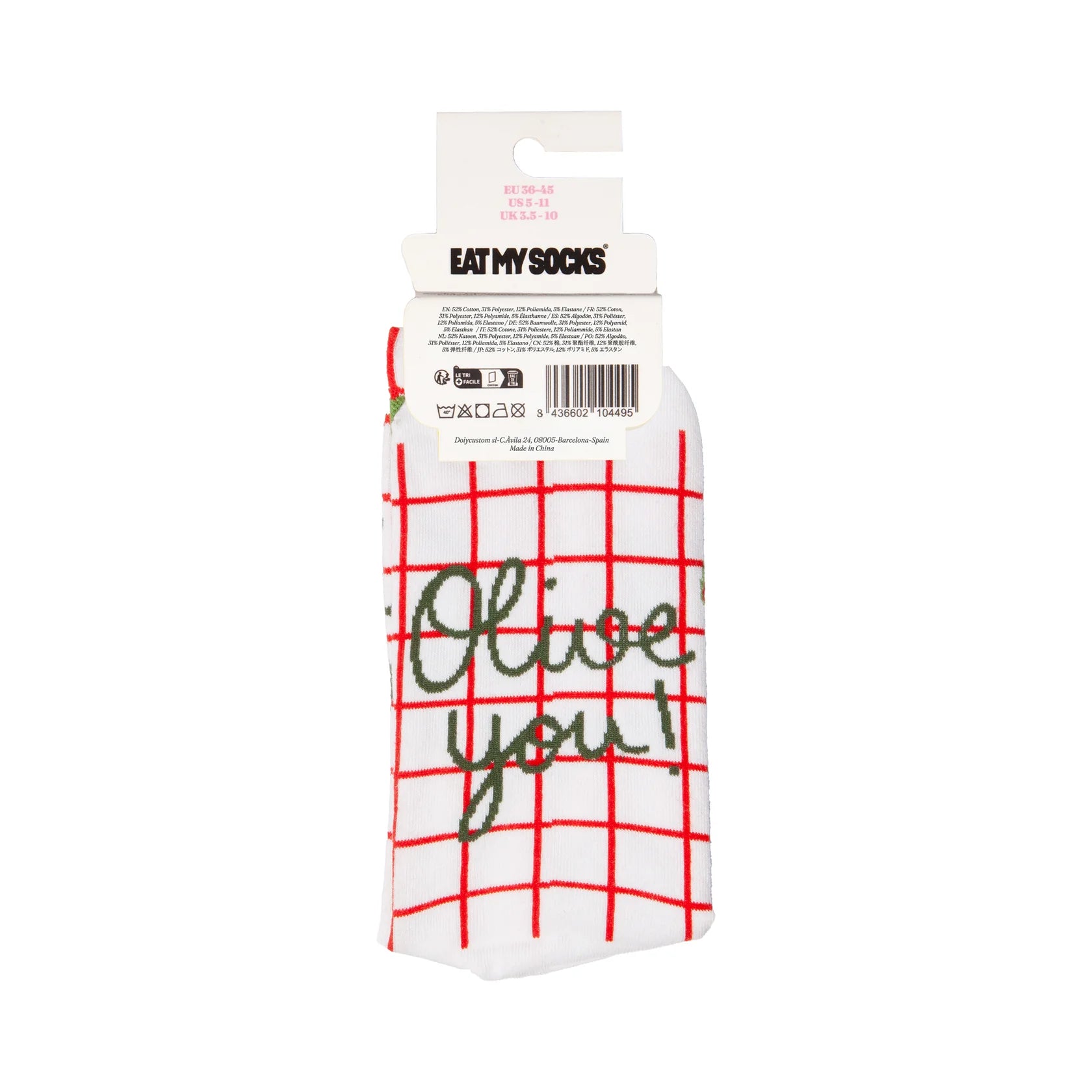 Eat My Socks: Crew Socks - Olive