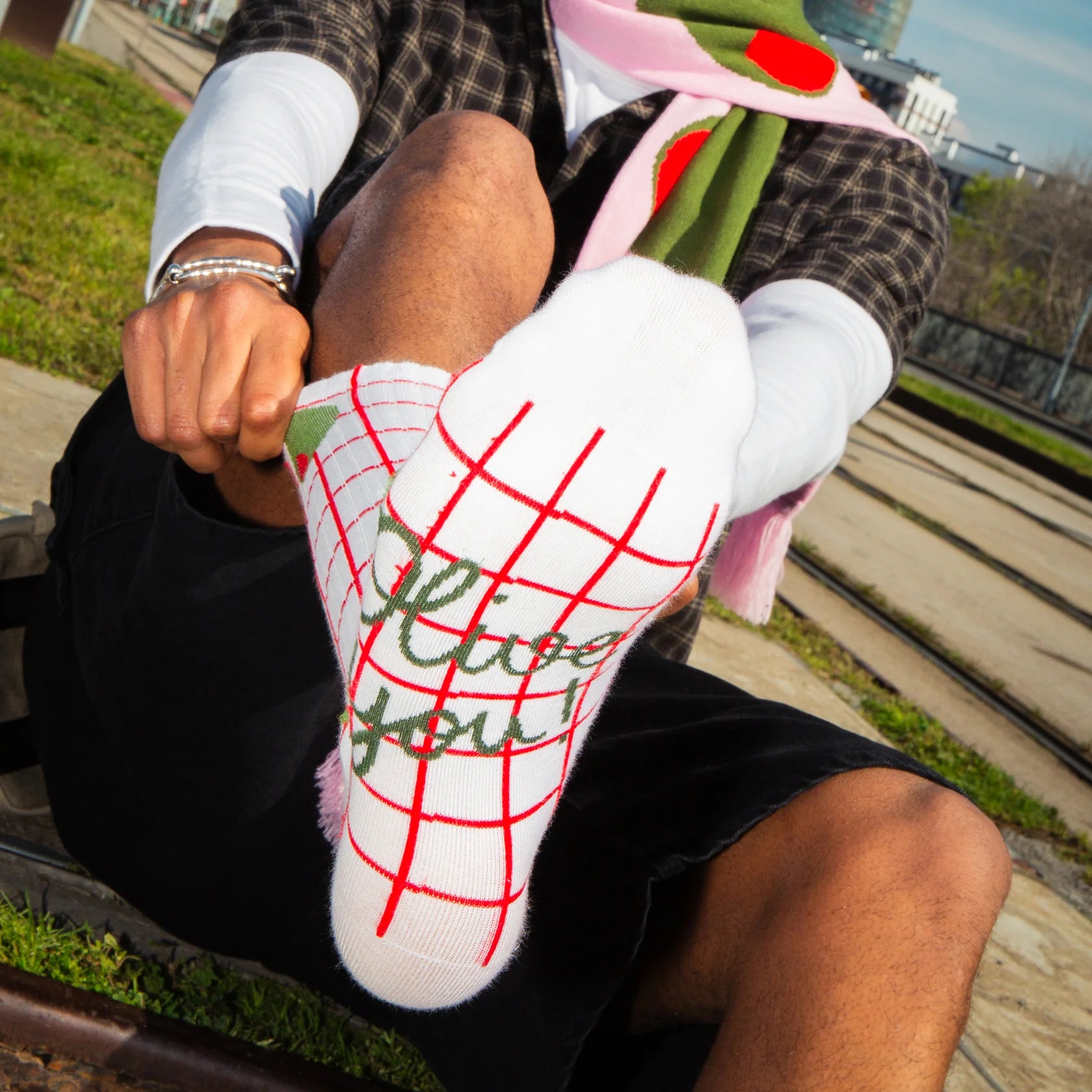 Eat My Socks: Crew Socks - Olive