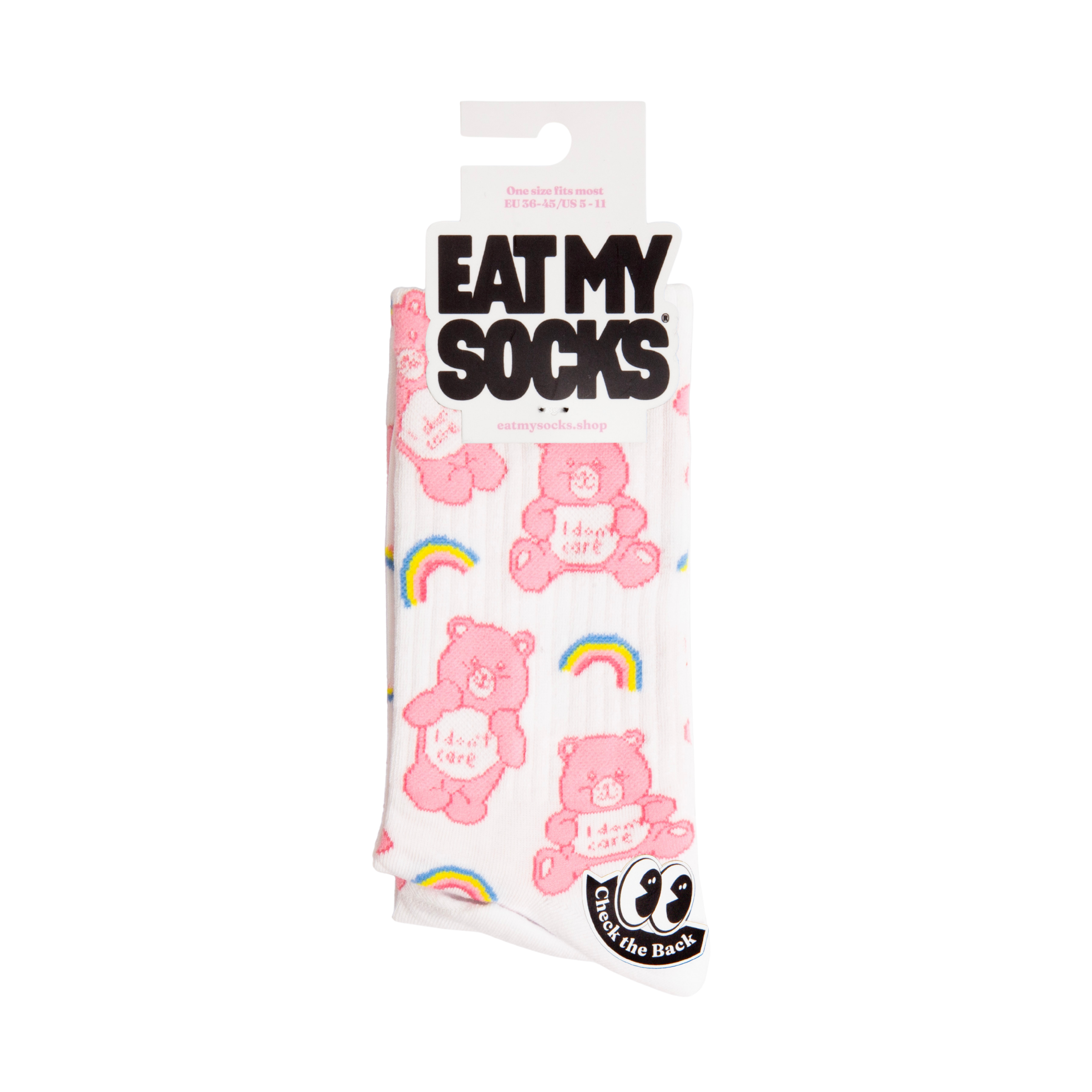 Eat My Socks Rainbow Bear Crew Socks