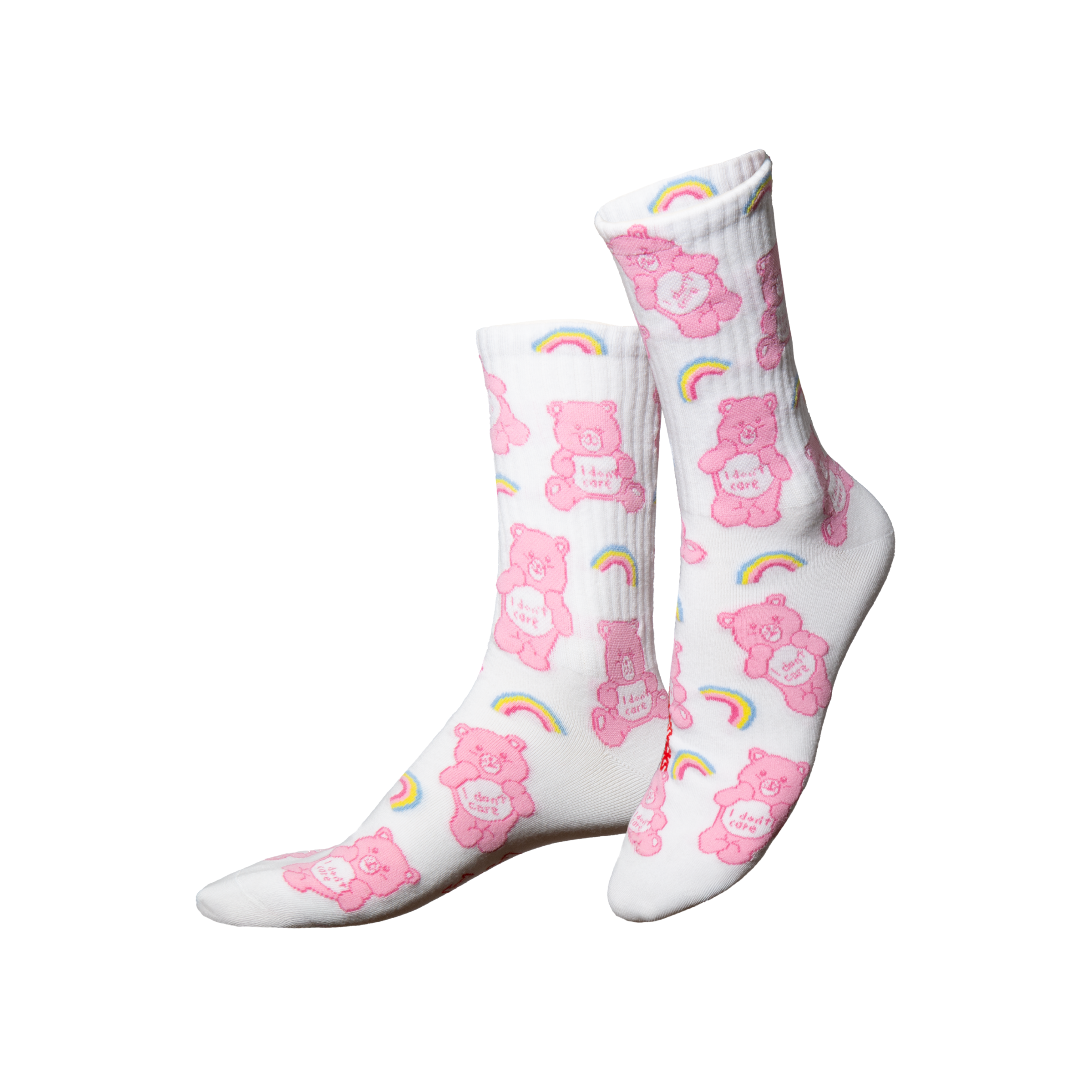 Eat My Socks Rainbow Bear Crew Socks