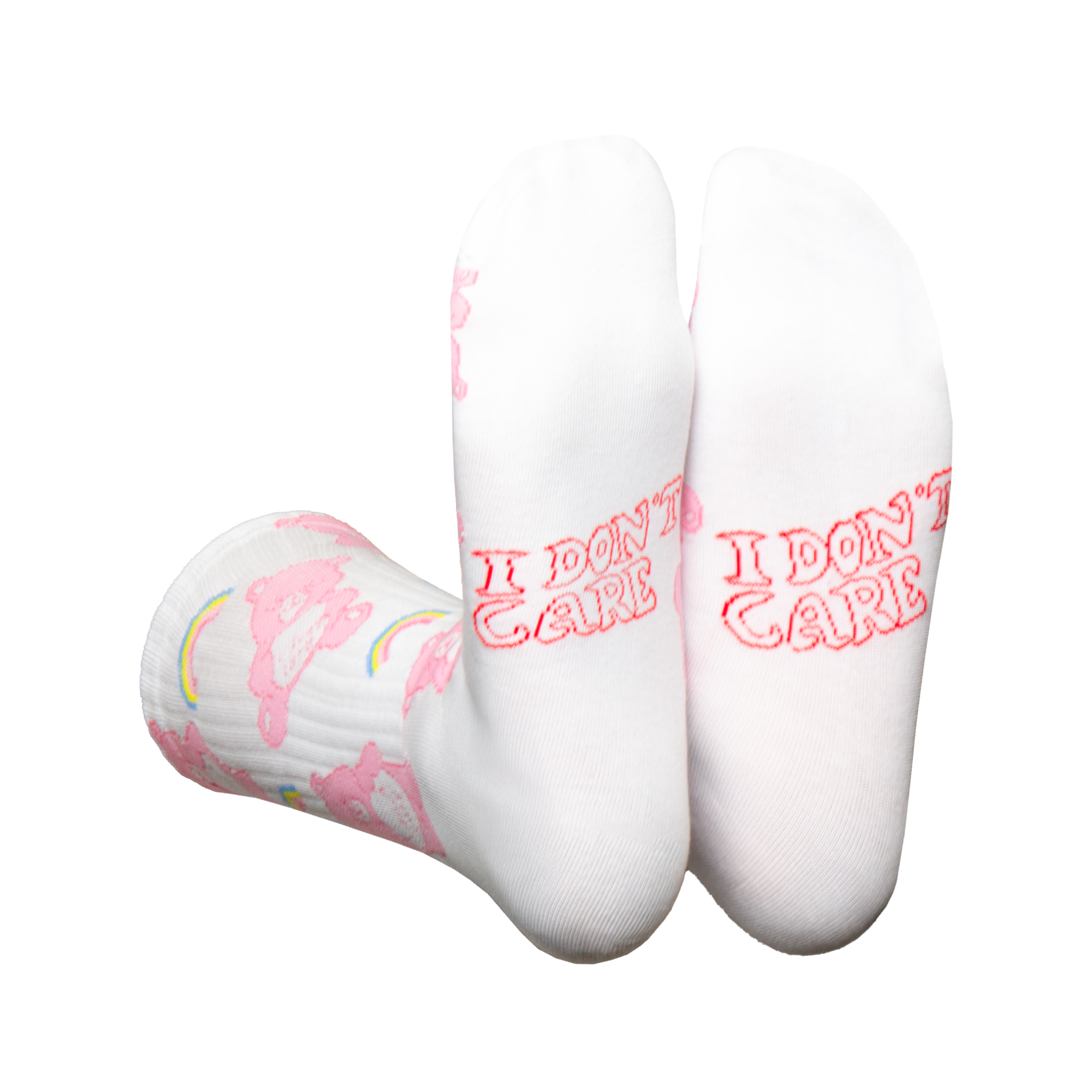 Eat My Socks Rainbow Bear Crew Socks