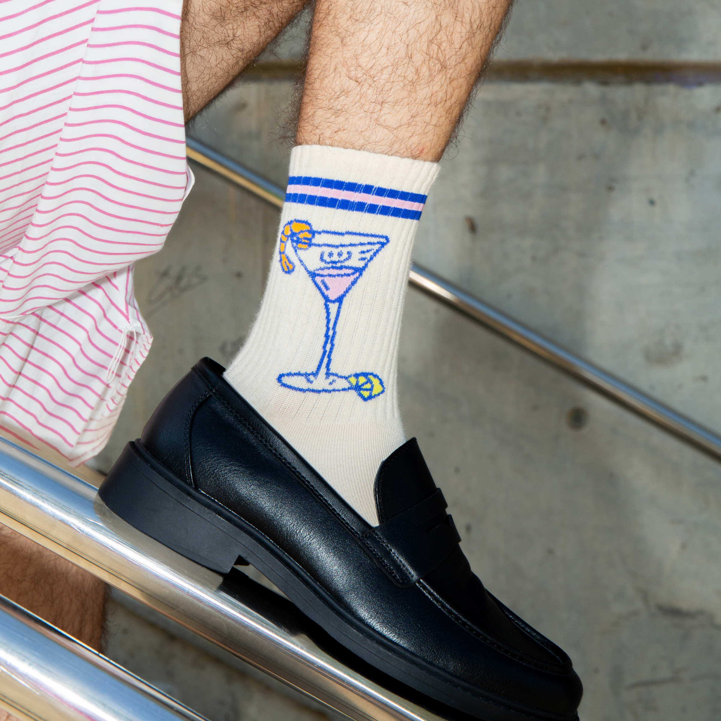 Eat My Socks Crew Socks - Shrimp Cocktail