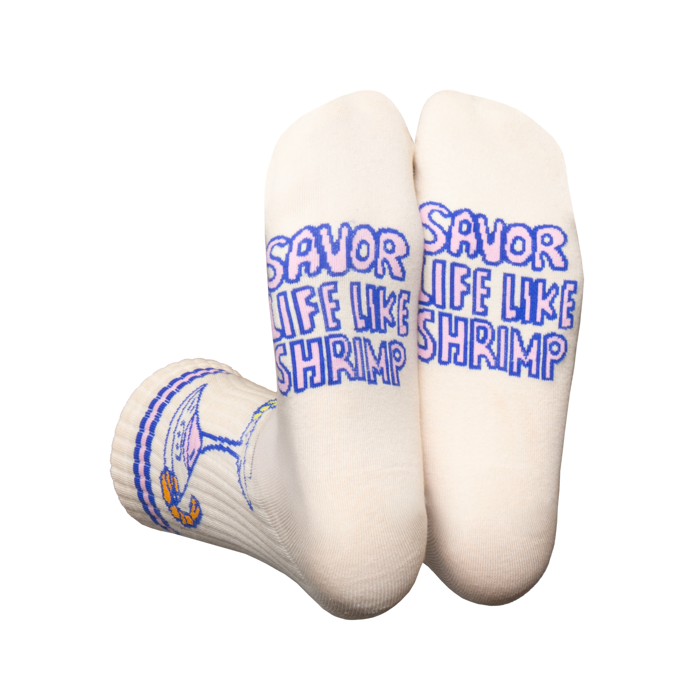 Eat My Socks Crew Socks - Shrimp Cocktail