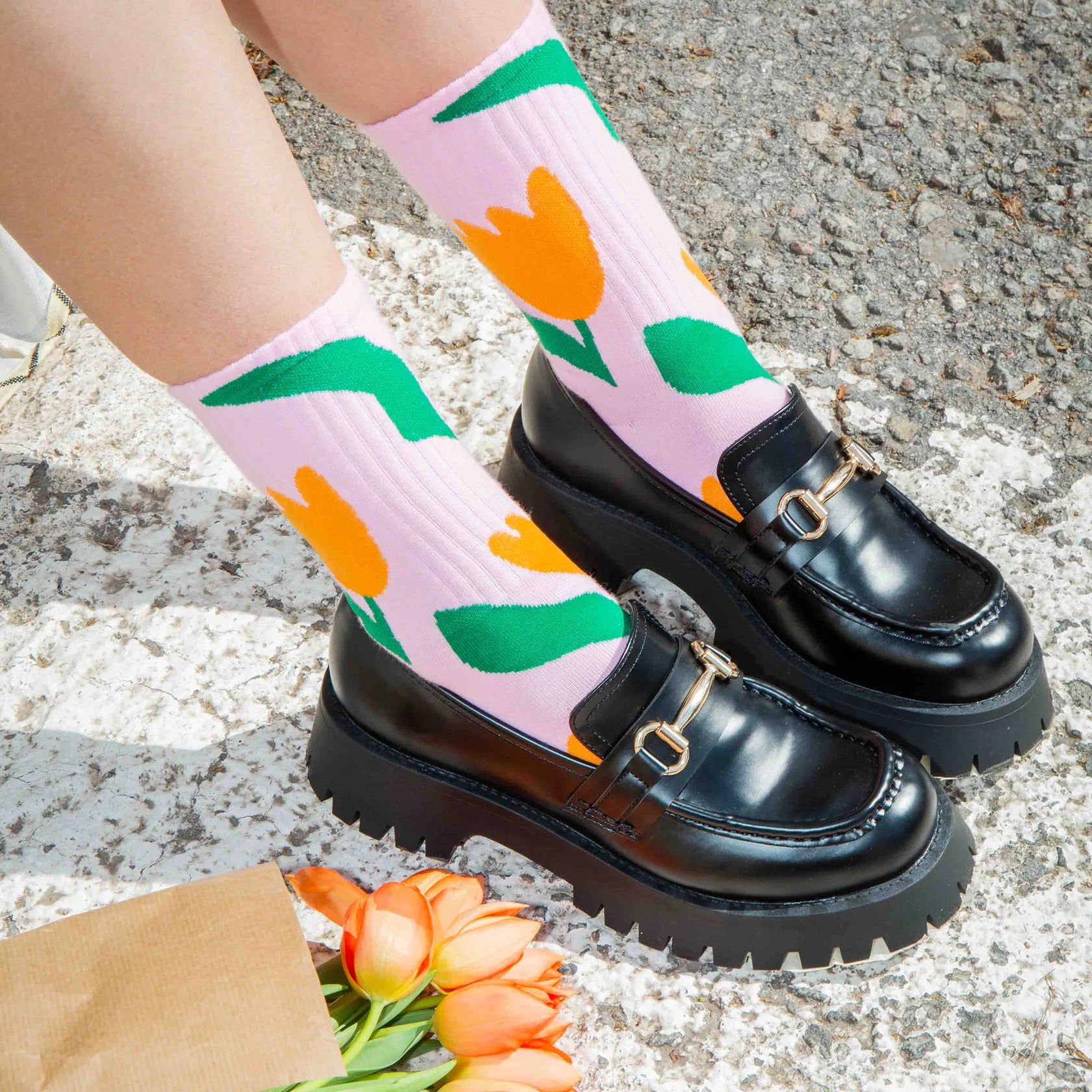 Eat My Socks: Crew Socks - Tulip