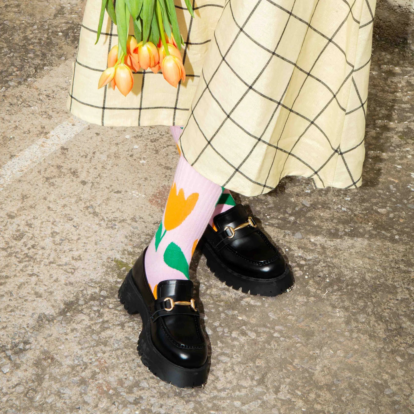 Eat My Socks: Crew Socks - Tulip