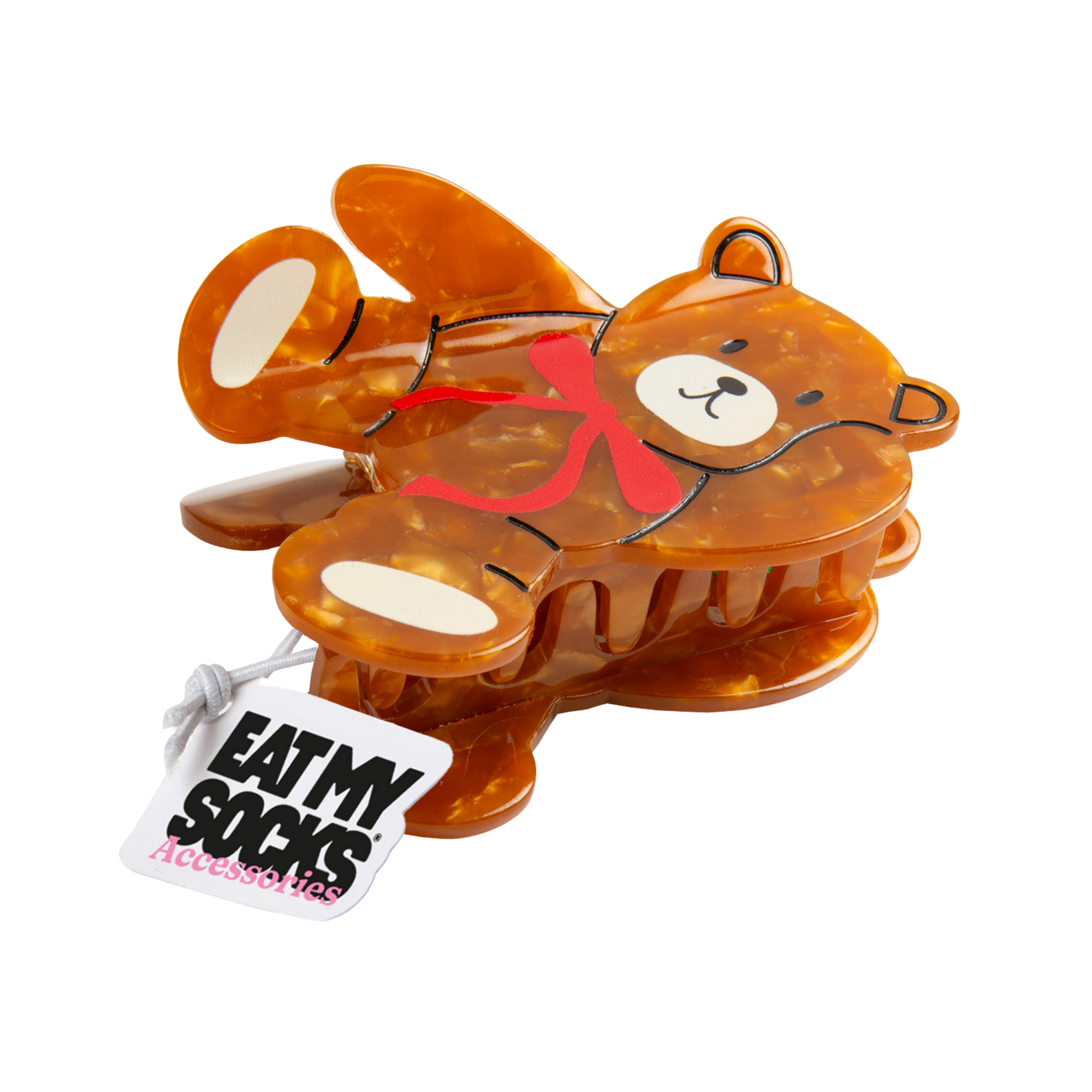 Eat My Socks Hair Claw - Teddy Bear