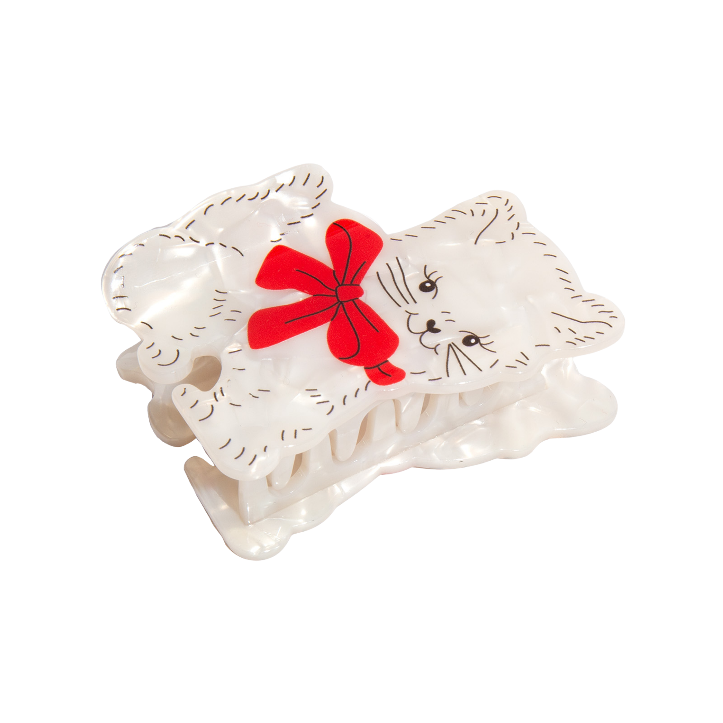 Eat My Socks Hair Claw - Vintage Cat
