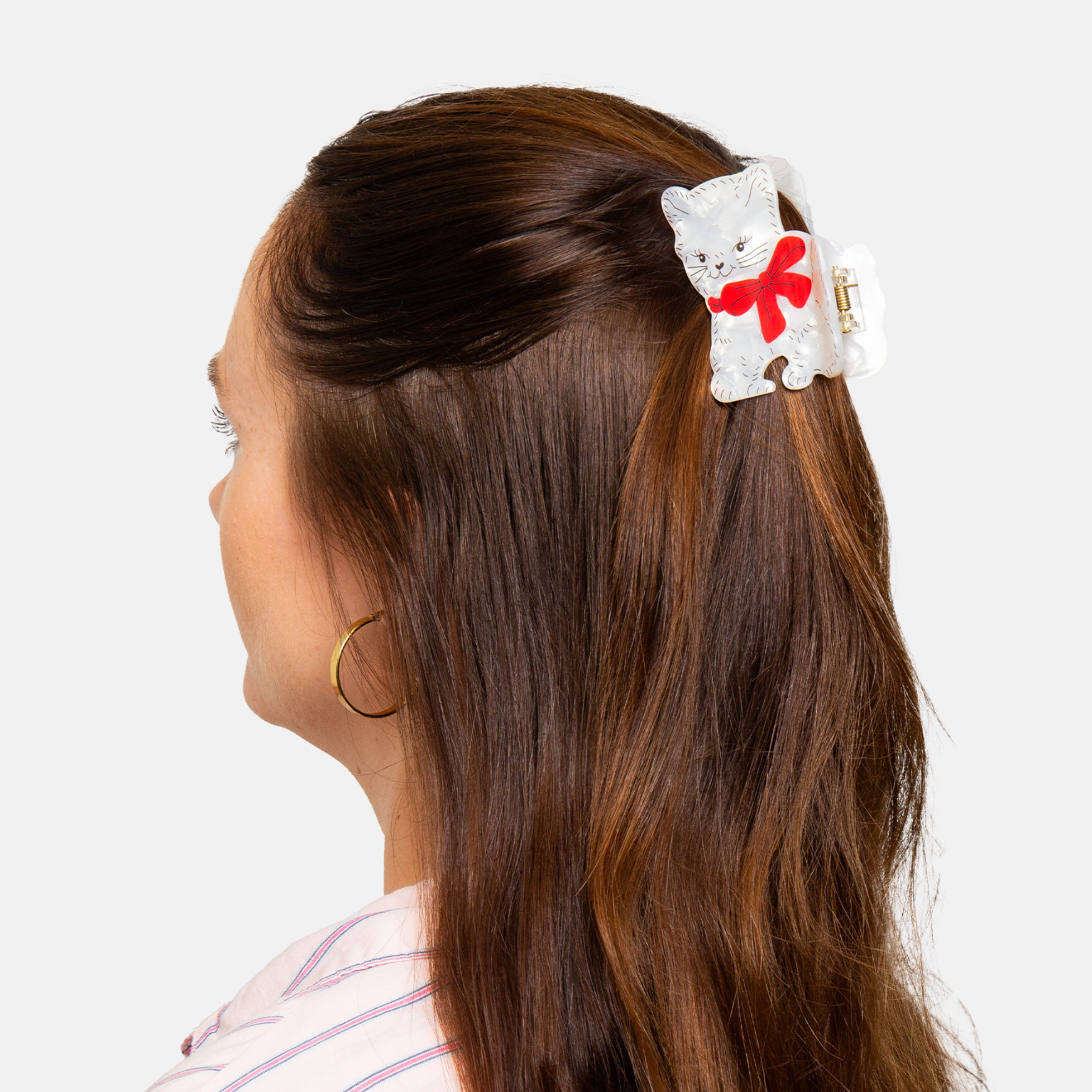 Eat My Socks Hair Claw - Vintage Cat
