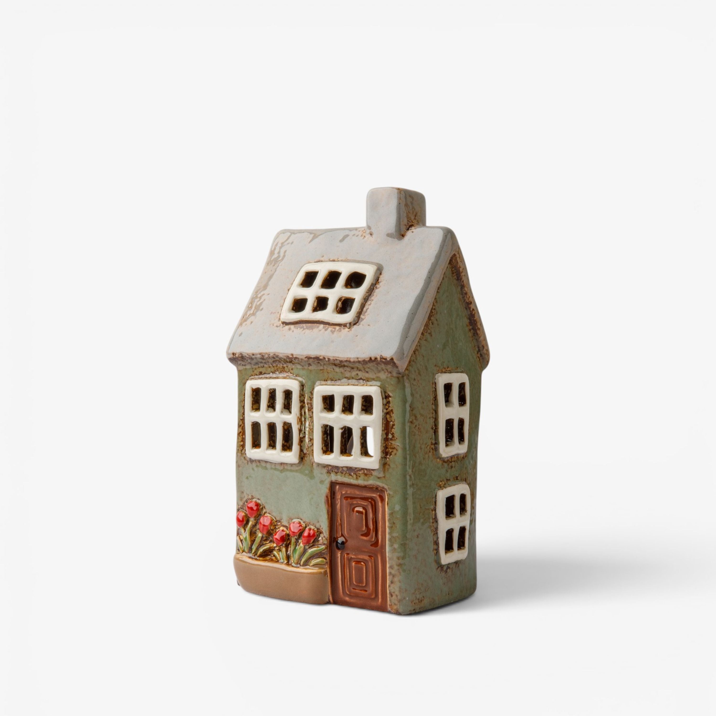 French Country Devon Petite Tea Light Cottage - Sage