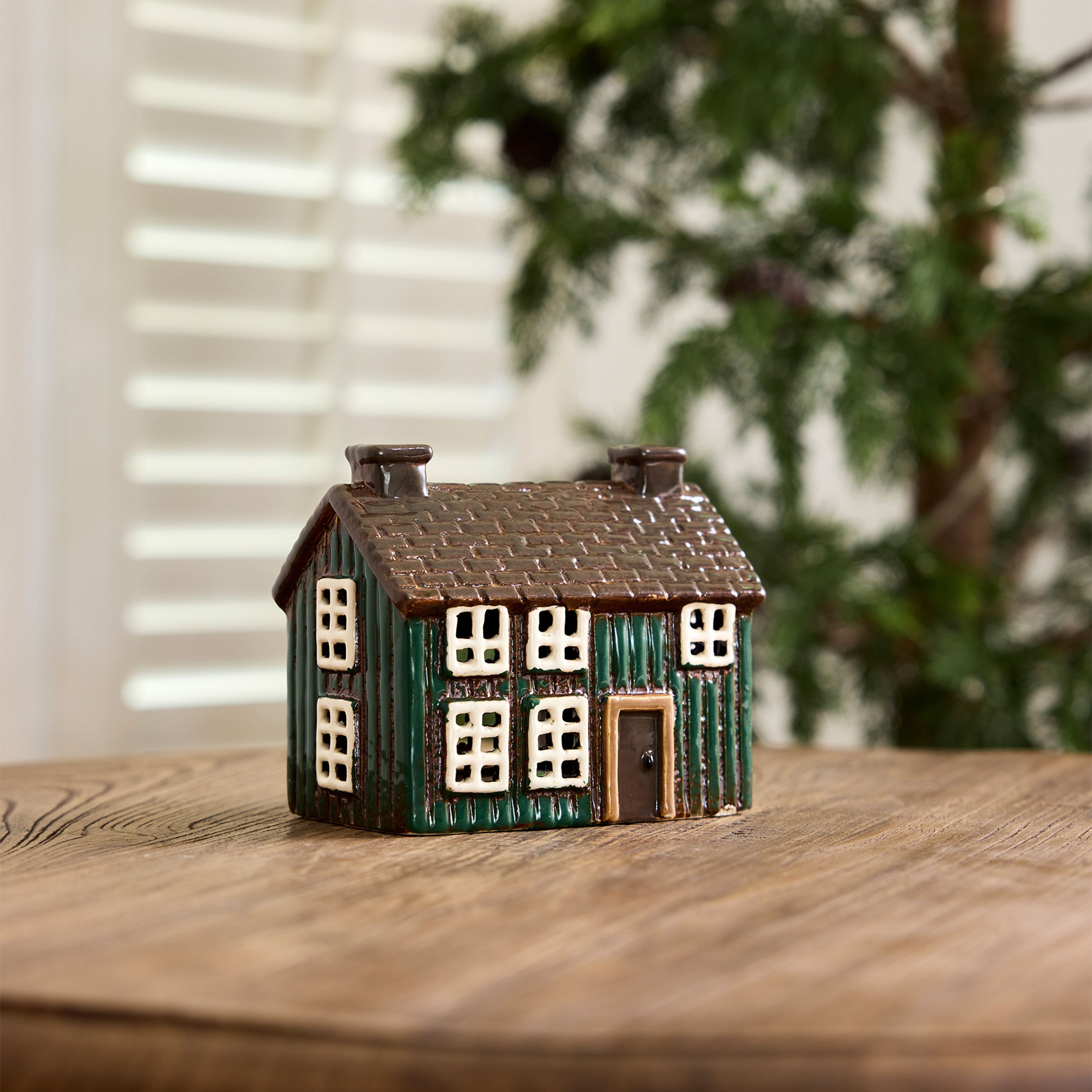 French Country Tea Light Holder - Nordgard Torp Green Cottage