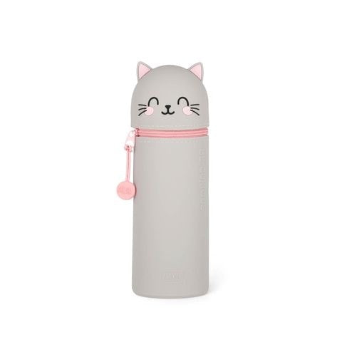 Legami: 2-in-1 Silicone Pencil Case - Kawaii - Kitty