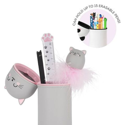 Legami: 2-in-1 Silicone Pencil Case - Kawaii - Kitty