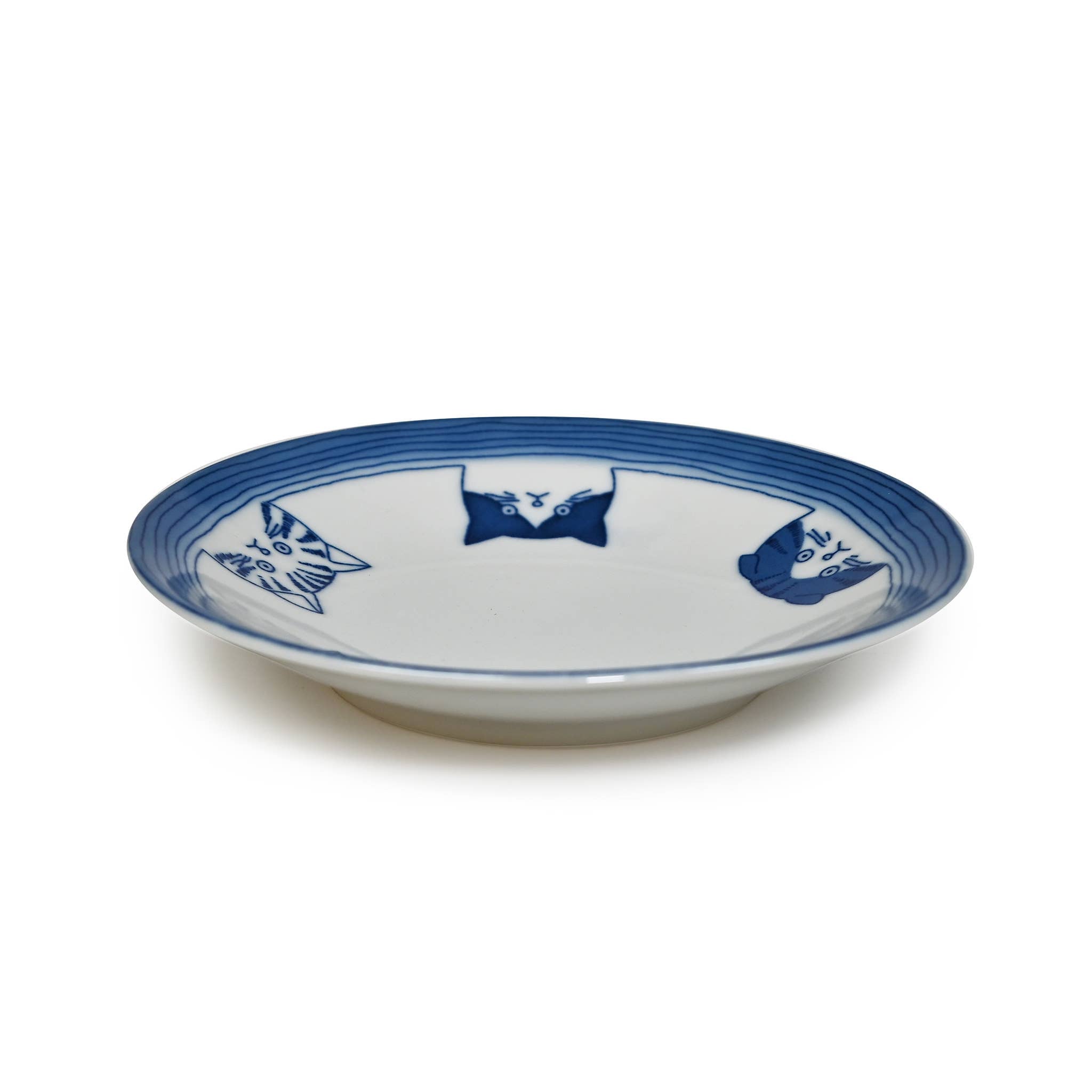 Shichita Ceramic Cat Plate - Mixed Cats