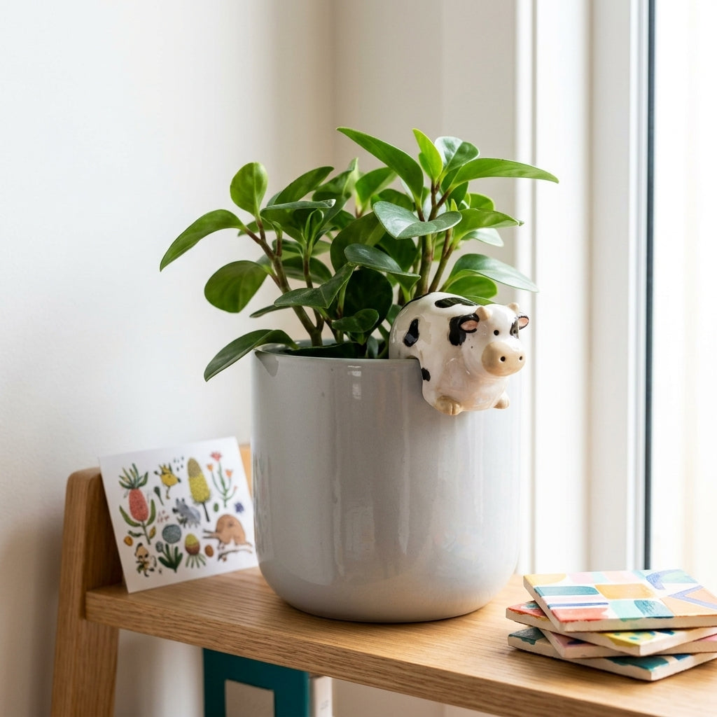 AI creative — Cow Pot Hanger Green 7cm
