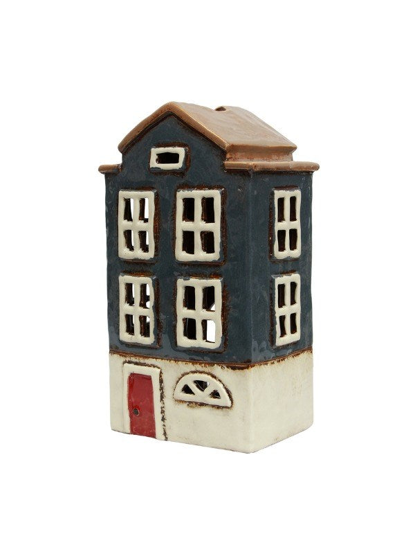 Alsace Tea Light House Nordic Navy