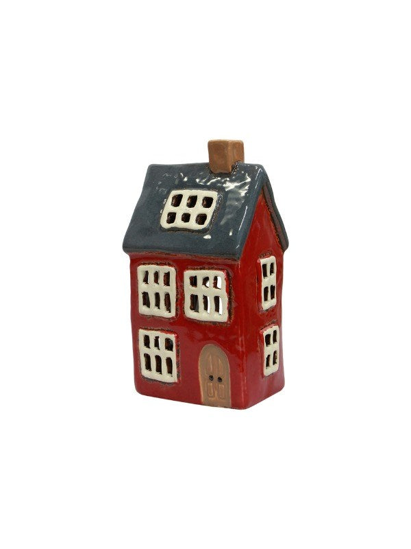 Alsace Tea Light House Navy Roof