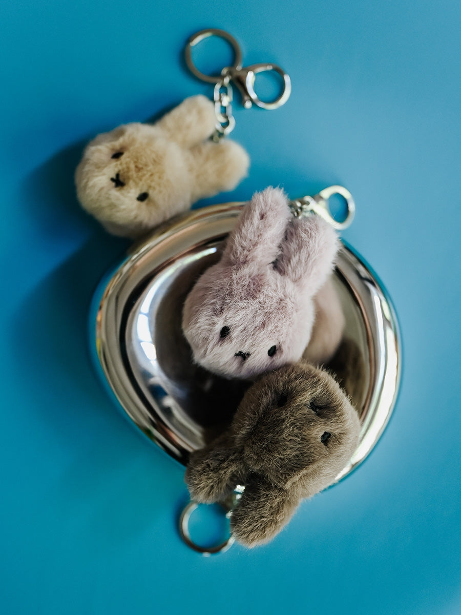 Bon Ton Toys Miffy ECO Fuzzy Keychain - Taupe