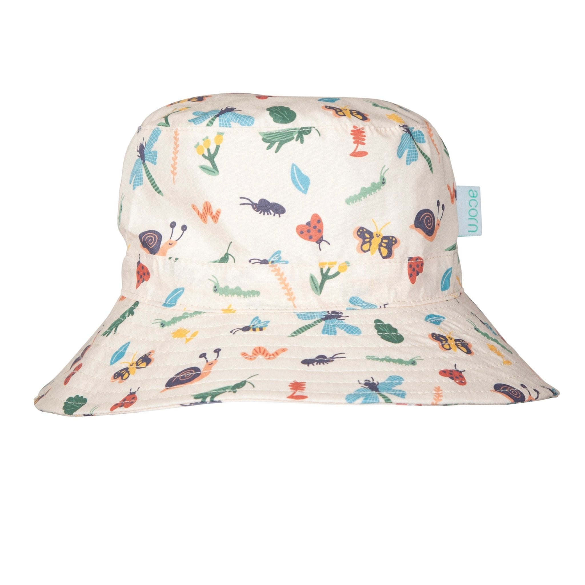 Acorn Kids Garden Friends Wide Brim Bucket Hat