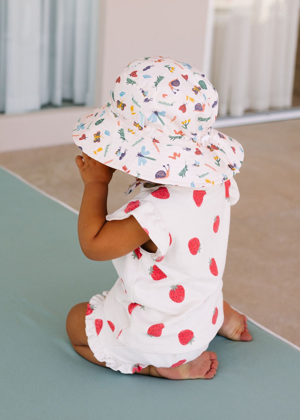 Acorn Kids Garden Friends Wide Brim Bucket Hat