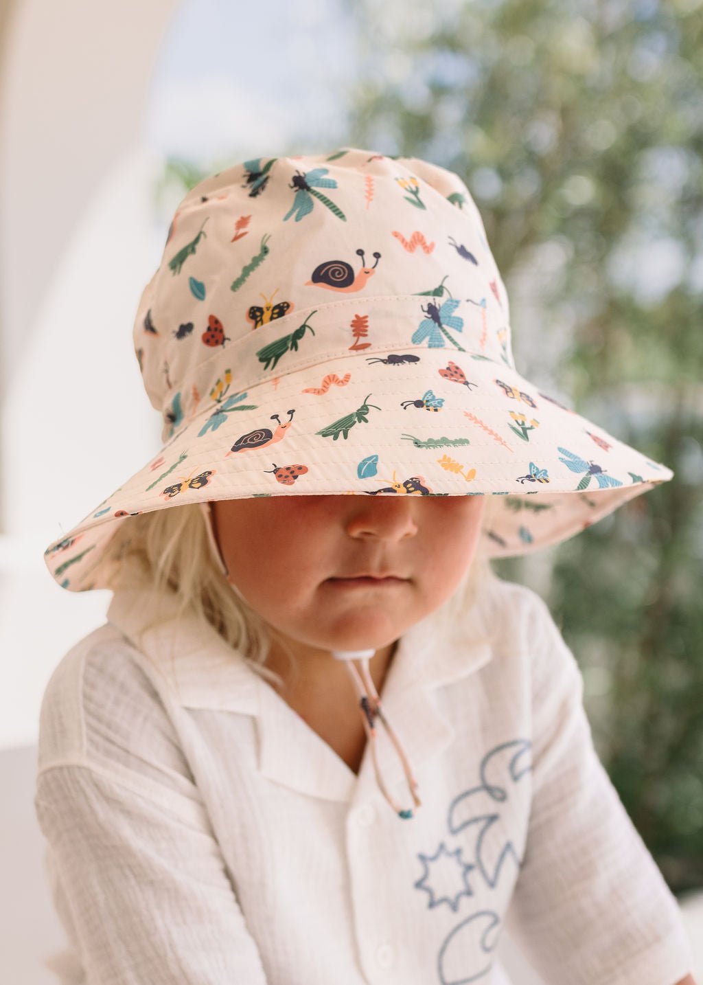 Acorn Kids Garden Friends Wide Brim Bucket Hat