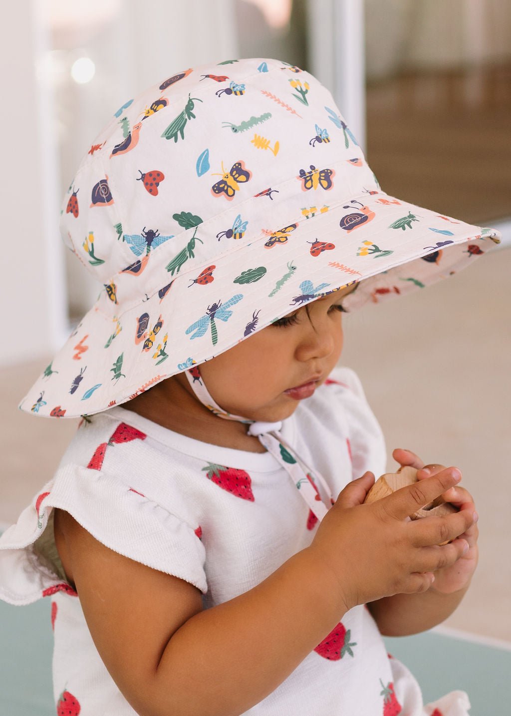 Acorn Kids Garden Friends Wide Brim Bucket Hat