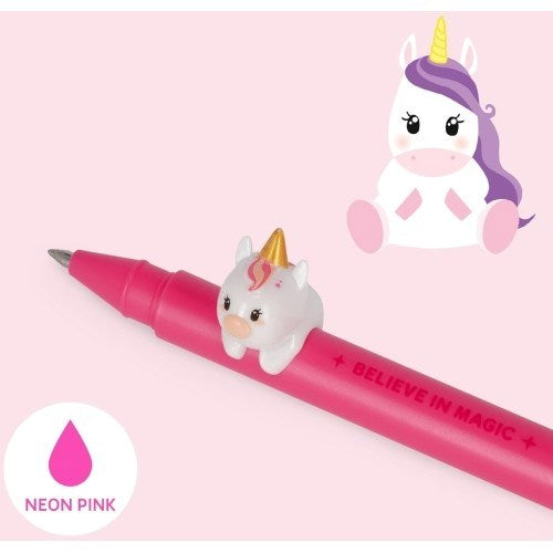 Legami Gel Pen With Animal Decoration  Lovely Friends - Unicorn