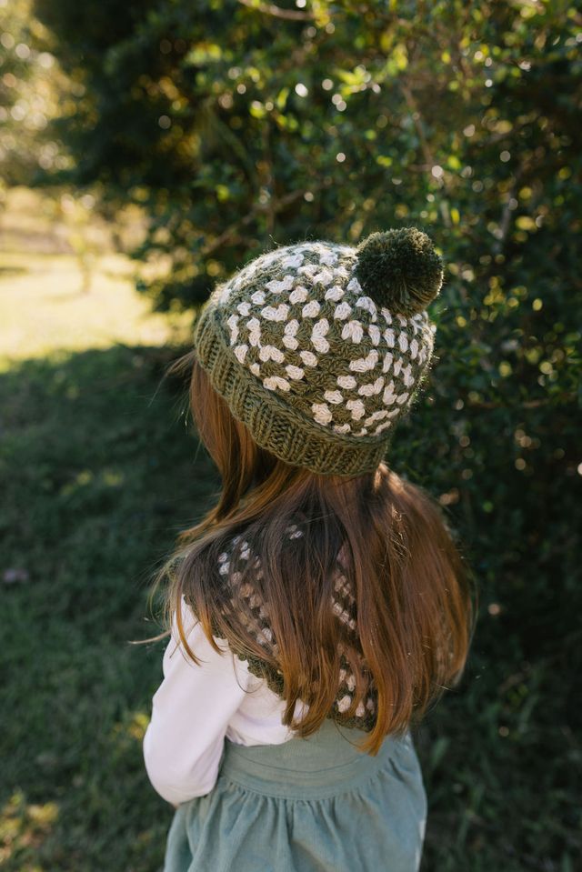 Acorn kids: Boho Beanie Khaki & Cream