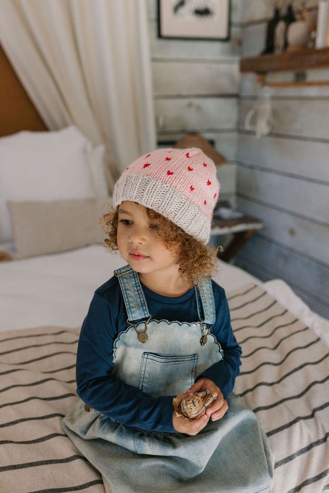Acorn kids: Cherry Beanie Pink