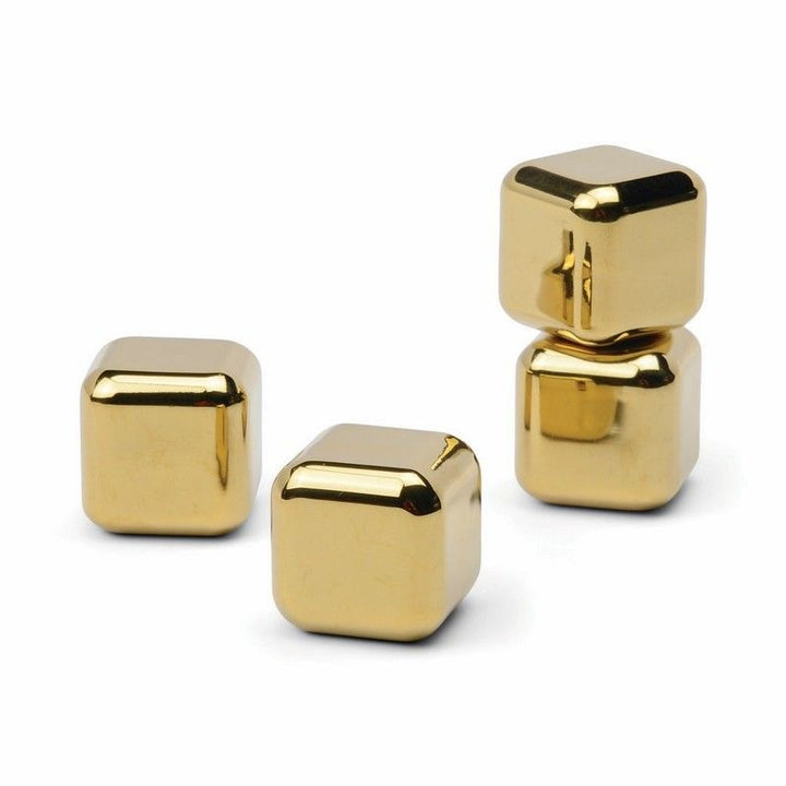 GENTLEMEN'S HARDWARE: The Ruby Cocktail Chillers in Gold - Set of 4