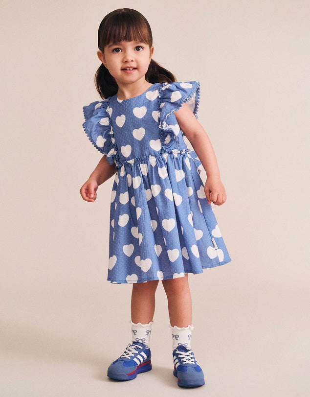 Huxbaby: Frill Heart Bow Dress