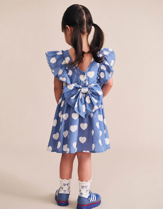 Huxbaby: Frill Heart Bow Dress
