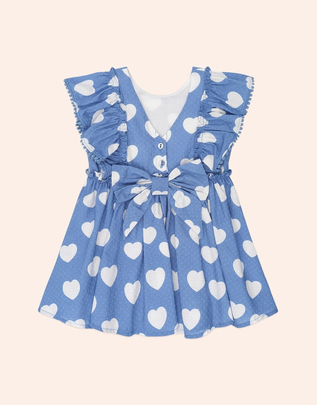 Huxbaby: Frill Heart Bow Dress