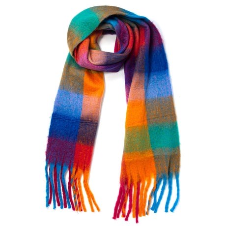 Scarf:  New Blank Cheques - ROYAL BLUE mixed