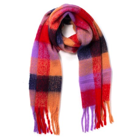 Scarf: Blank Cheques - VIVA RED mixed