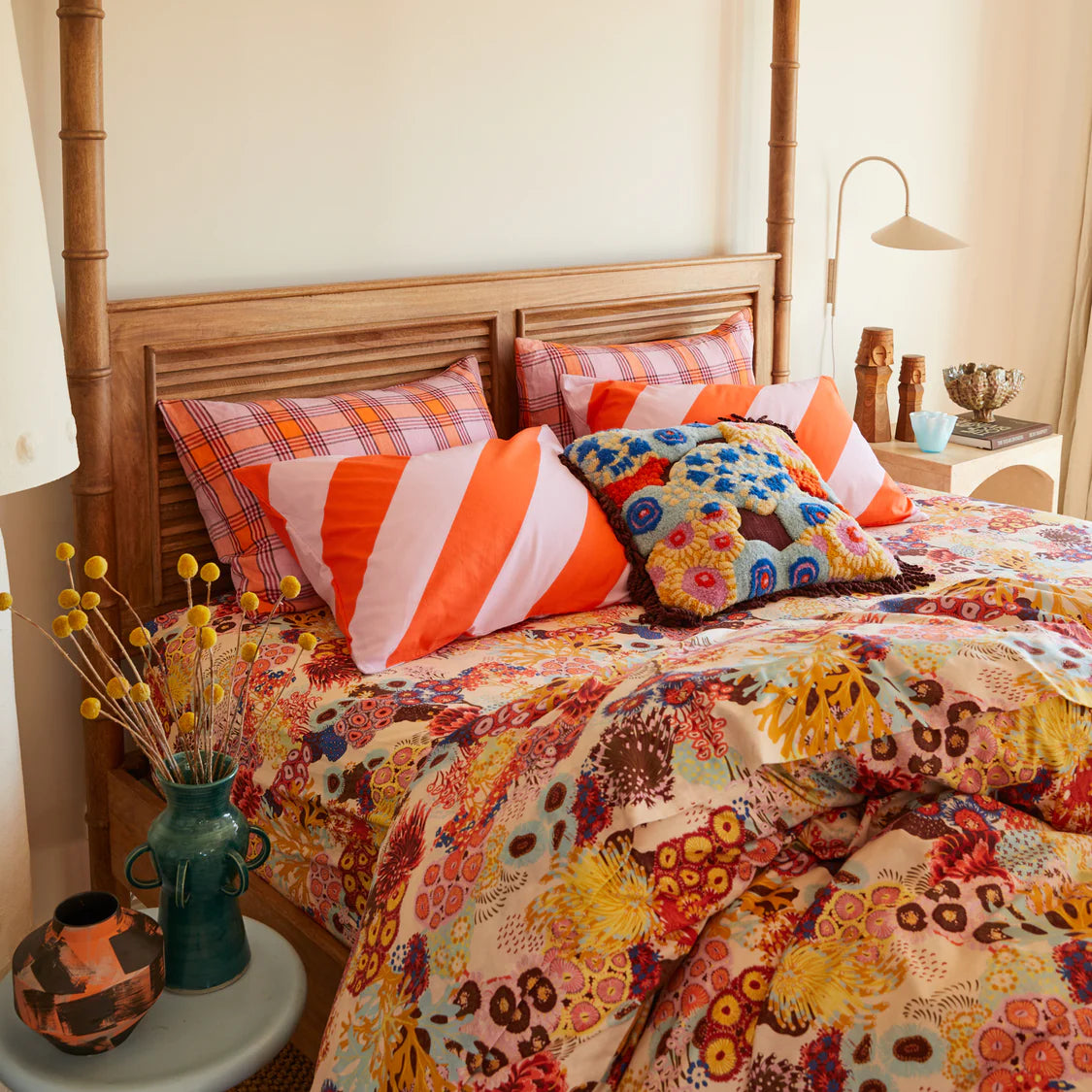Sage and Clare: Cora Tufted Cushion - Garnet