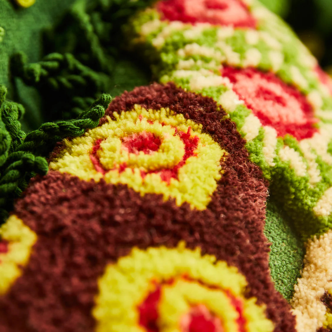 Sage x Clare: Cora Tufted Cushion - Kelp