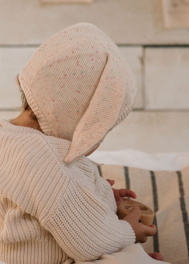 Acorn kids: Bunny Beanie Cream Speckle
