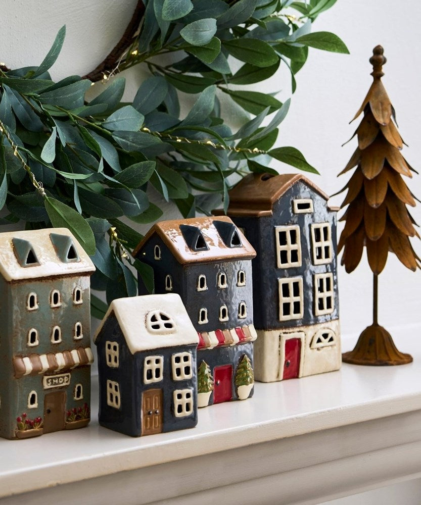 Alsace Tea Light House Nordic Navy