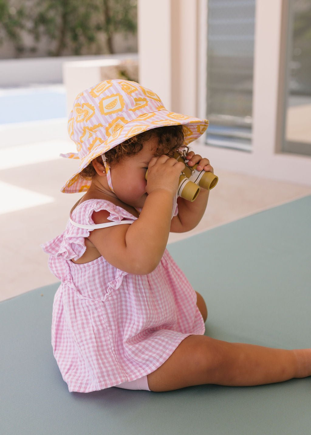 Acorn Kids Lemonade Stripe Wide Brim Sunhat