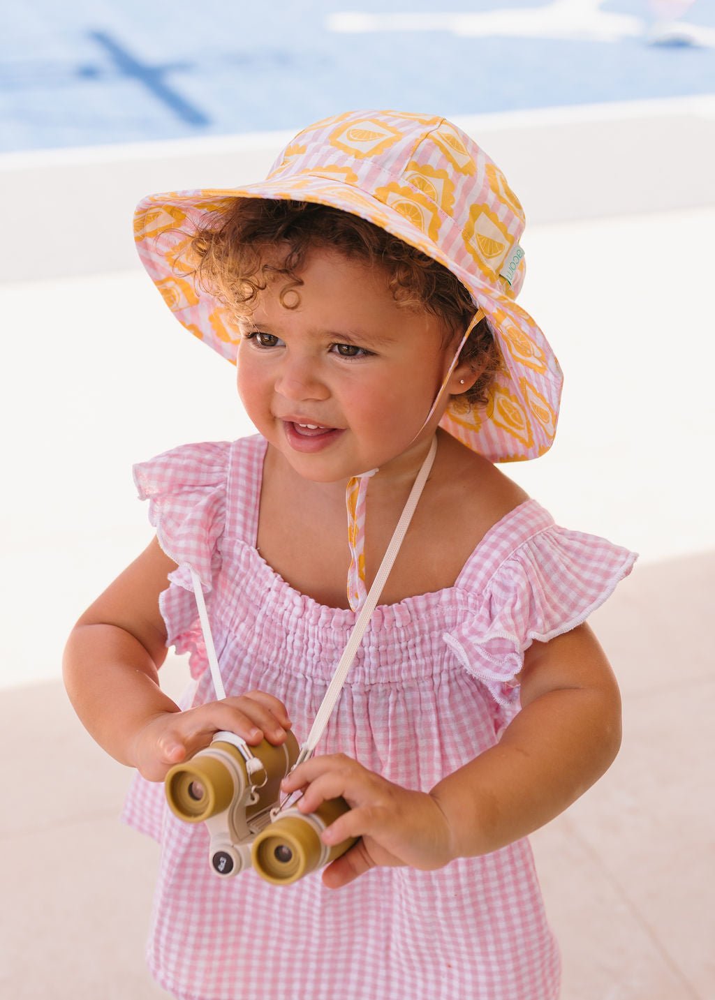 Acorn Kids Lemonade Stripe Wide Brim Sunhat