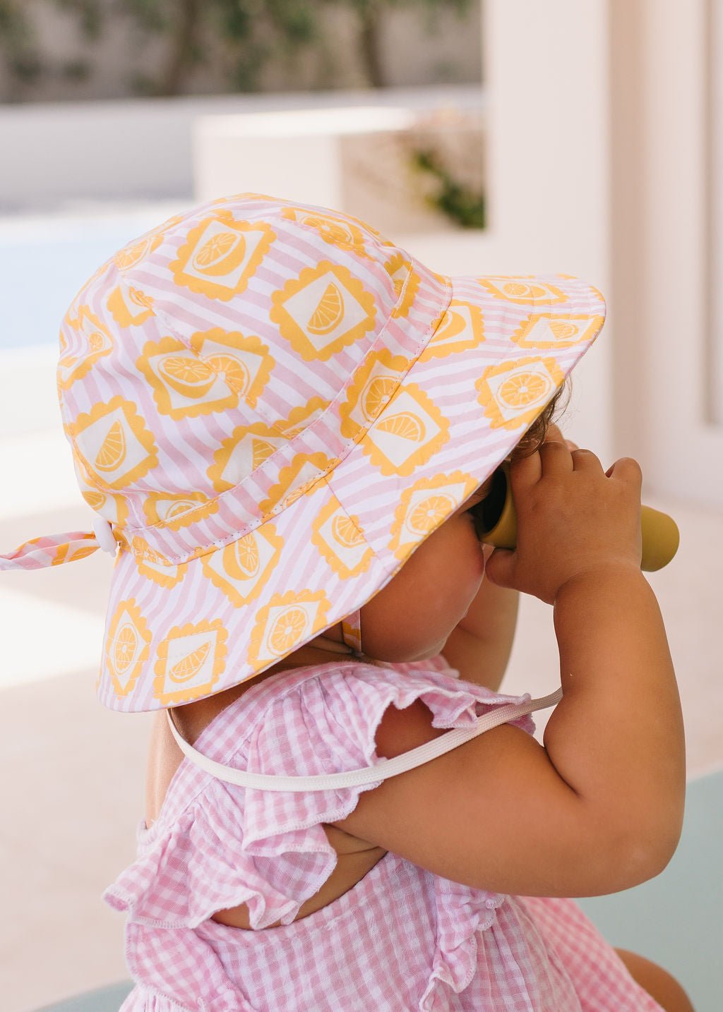 Acorn Kids Lemonade Stripe Wide Brim Sunhat