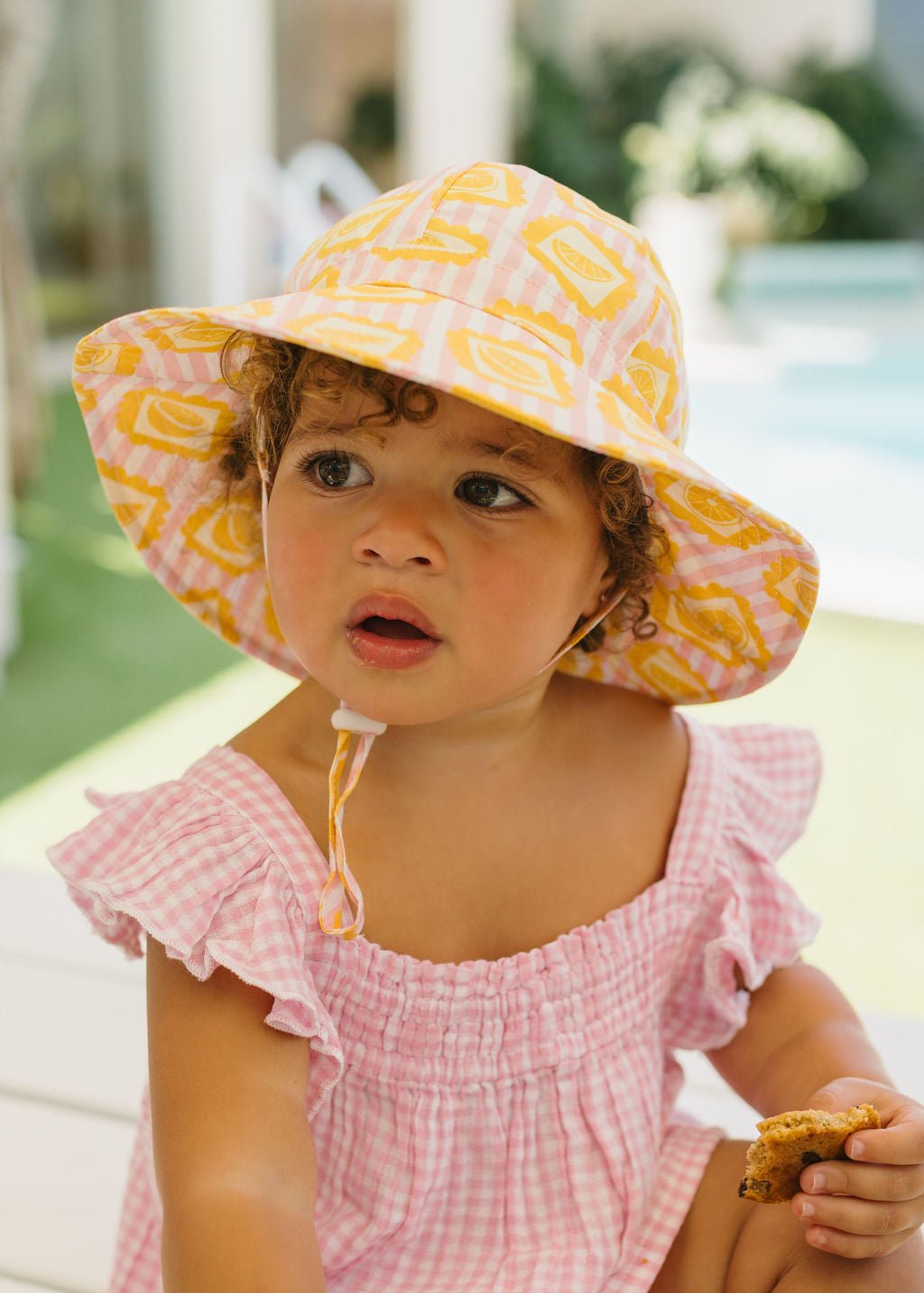 Acorn Kids Lemonade Stripe Wide Brim Sunhat