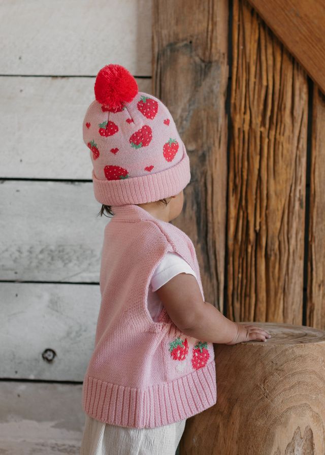Acorn kids: Strawberry Fields Merino Beanie