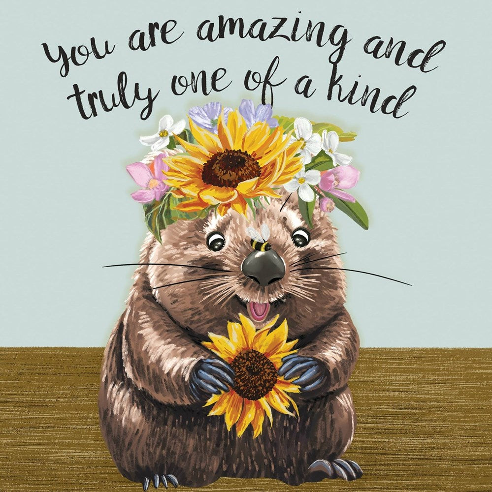Greeting Card Giggles Wombat