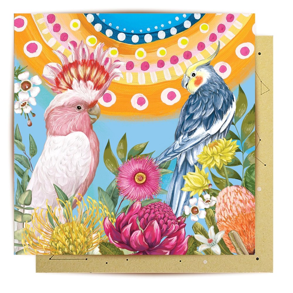 La La Land: Greeting Card Sacred Country Vol. 2 Pink Cockatoo