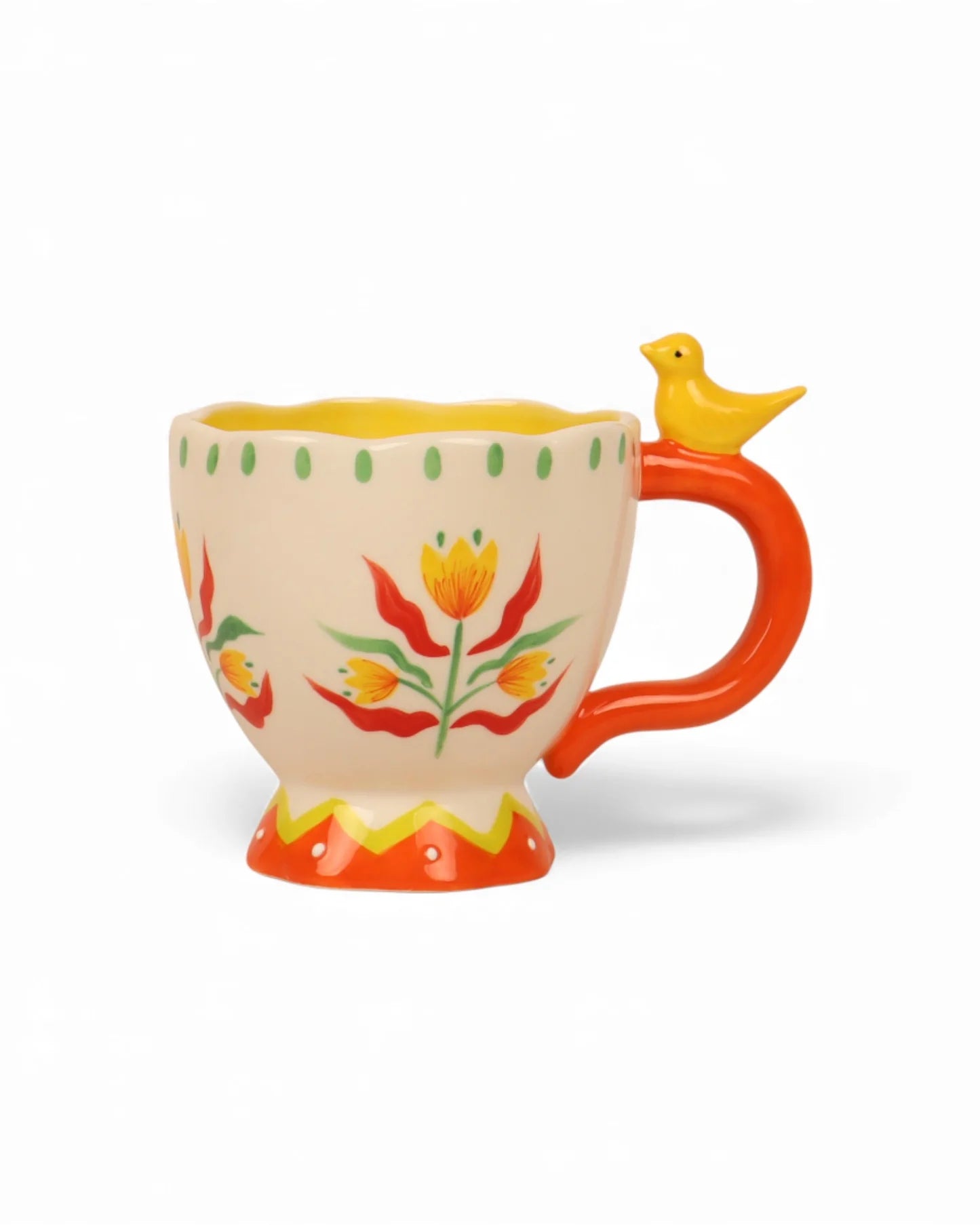 La La Land: Retro Folk Stoneware Hand Painted Mug